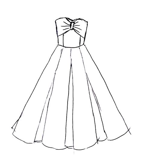 dress drawing easy|free printable dress drawing.